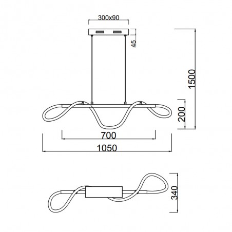 Pendant lamp LED Argos (28W)