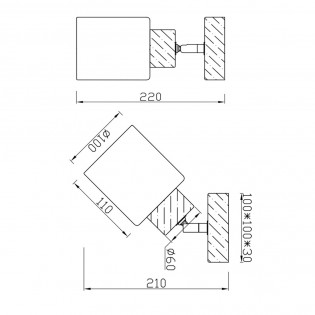 Adjustable wall lamp Assam