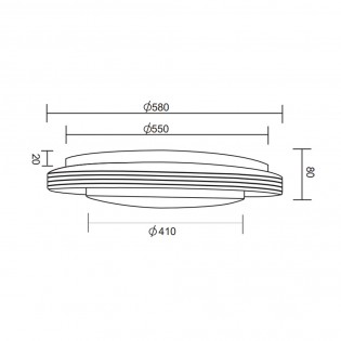 Flush light LED Atria CCT (22.5W)