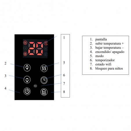 Glass heat emitter Gaban Smart (2000W)