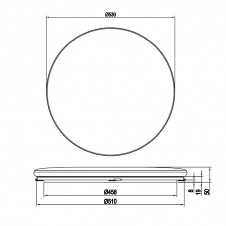 Flush light LED Blanca (46W)
