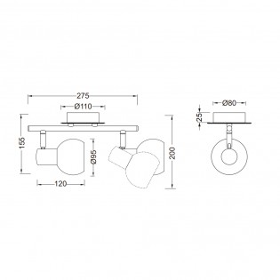 Wall lamp Antibes (2 Lights)