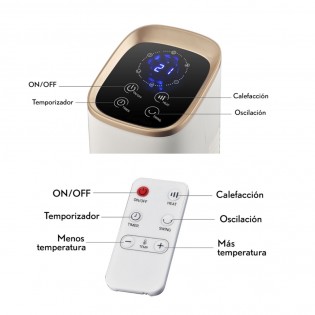 Oscillating Ceramic Fan Heater Vertical (2000W)