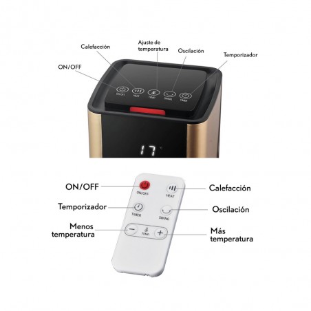 Ceramic fan heater with thermostat Vertical II (2000W)