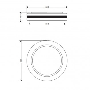 Flush light LED Cartida RGB (17W)