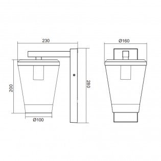 Outdoor wall lamp Cavado