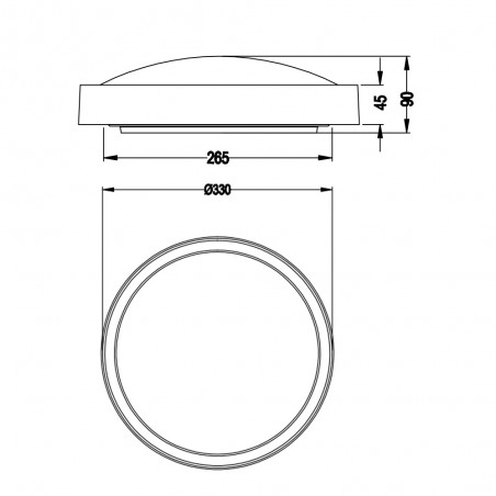 Flush light LED Clarimo (18W)