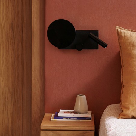 LED wall lamp with reader Klee Right (10+3W)