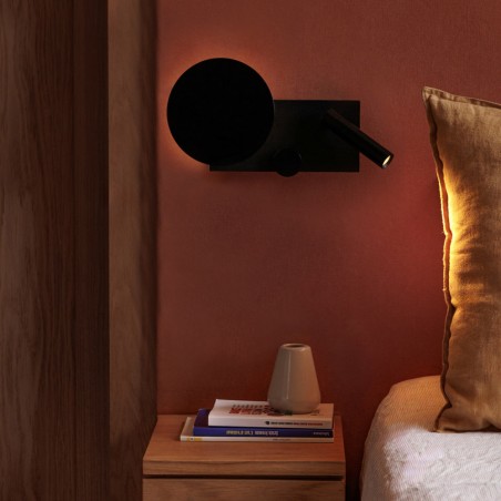 LED wall lamp with reader Klee Right (10+3W)