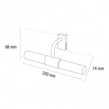 Bathroom mirror wall lamp Chrome (2 lights)