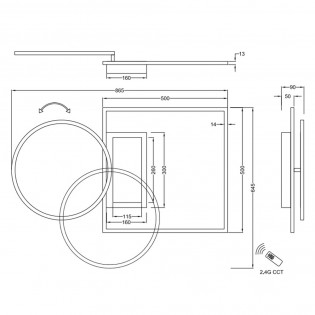 Flush light LED Downey CCT (33W)