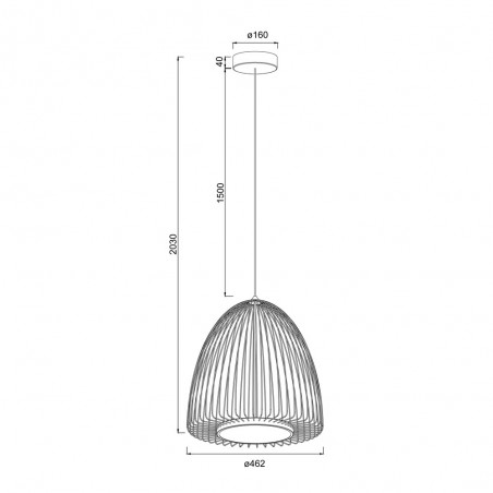 Lámpara colgante LED Smart (43W)
