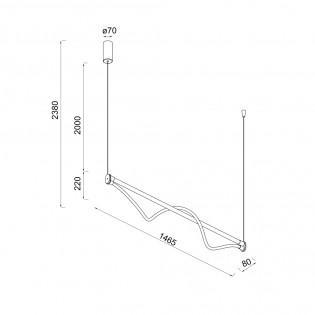 Lámpara de techo LED Fugaz (38W)