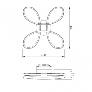 Flush light LED FLY (22W)