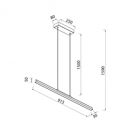 Lámpara colgante LED Lineal II (36W)