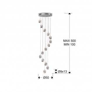 LED Pendant Lamp Rocio (14x5W)