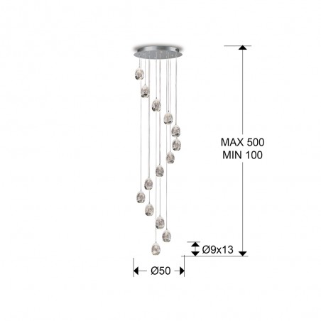 LED Pendant Lamp Rocio (14x5W)