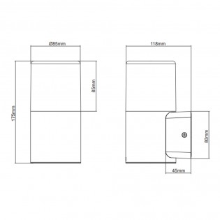 Outdoor wall lamp Hoosic