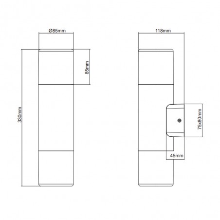 Outdoor wall lamp Hoosic (2 Lights)