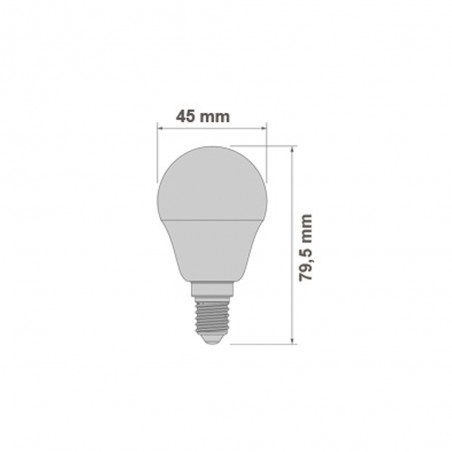 Bombilla LED E14 G45 (5.2W)