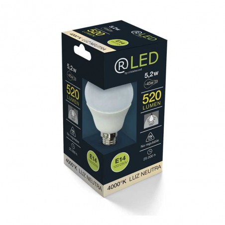 Bombilla LED E14 G45 (5.2W)