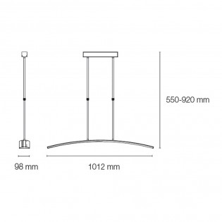 Lámpara curva LED Wanda