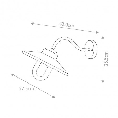 Aplique de pared de exterior Klampenborg
