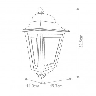 Aplique de pared de exterior Deco Lane