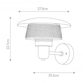 Saturne 1 Light Wall Lantern