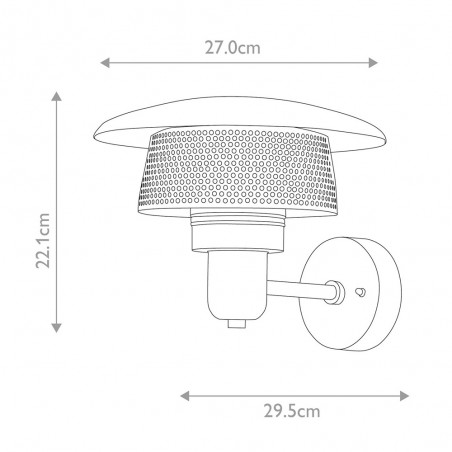 Saturne 1 Light Wall Lantern