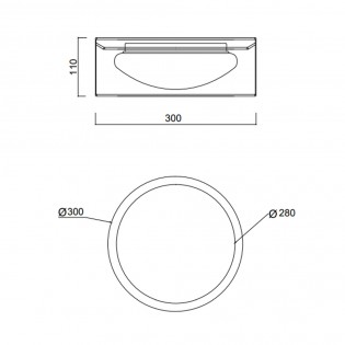 Flush light LED Locarno (12W)