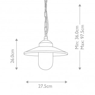 Klampenborg 1 Light Chain Lantern