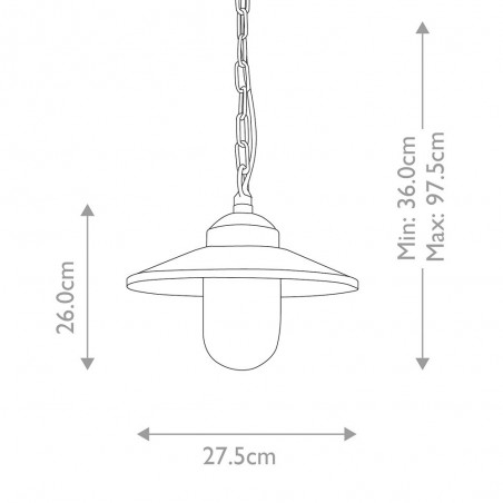 Outdoor Pendant Lamp Klampenborg