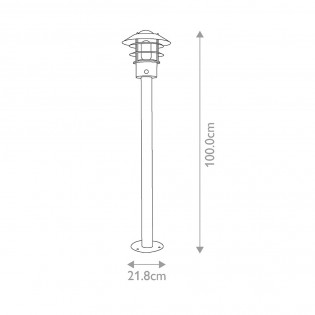 Outdoor Bollard Lamp Helsingor PIR