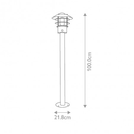 Outdoor Bollard Lamp Helsingor PIR