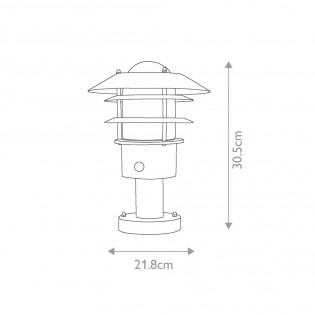 Outdoor Pedestal Lamp Helsingor PIR