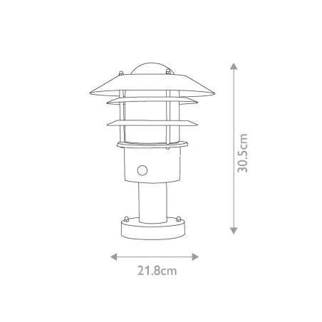 Outdoor Pedestal Lamp Helsingor PIR