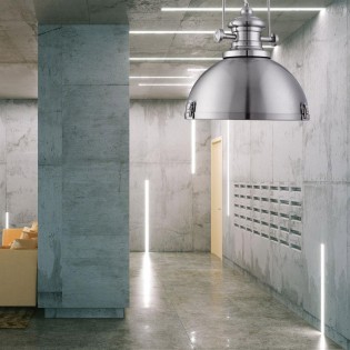 Lámpara Industrial Pendant II Plata