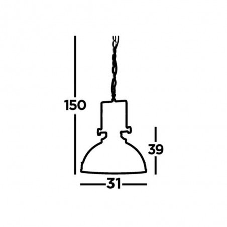 Lámpara Industrial Pendant II Plata