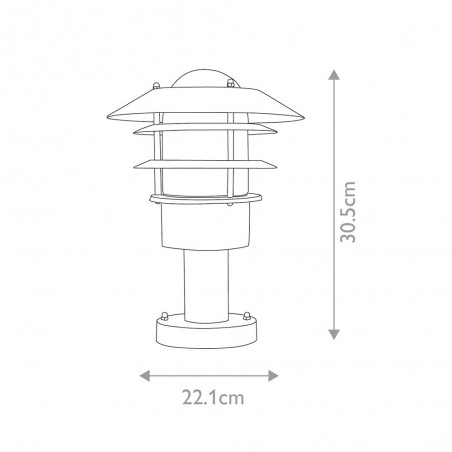 Outdoor Pedestal Lamp Helsingor