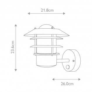 Aplique de pared de exterior Helsingor PIR