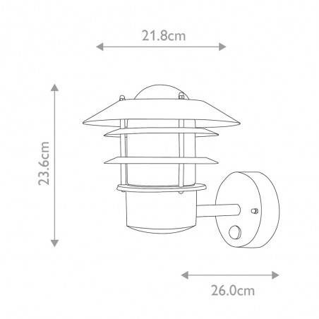 Outdoor Wall Lamp Helsingor PIR