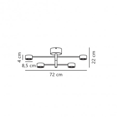 LED Ceiling Flush Light Clyde II (4x3.5W)