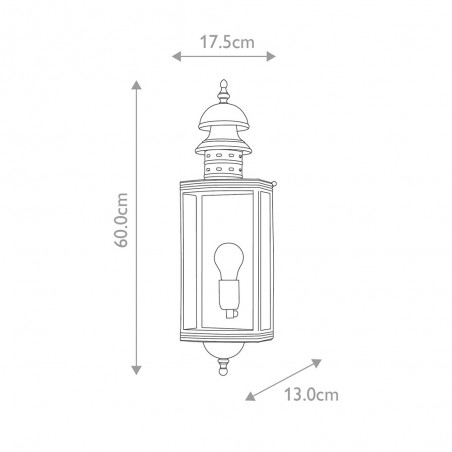 Outdoor Wall Lamp Downing Brass