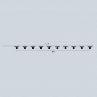 Outdoor sting lights E27 7.5M. IP54 (10 lights)