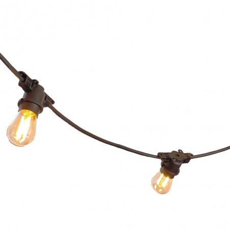 Outdoor sting lights E27 7.5M. IP54 (10 lights)