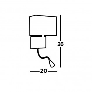 Wall lamp con LED reader Hotel (1W)