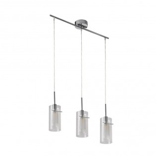Pendant lamp  Duo 3 lights in line
