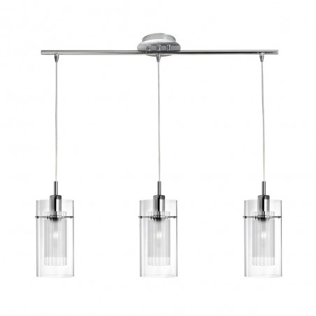 Pendant lamp  Duo 3 lights in line