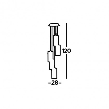 Colgante moderno redondo Duo 5 luces